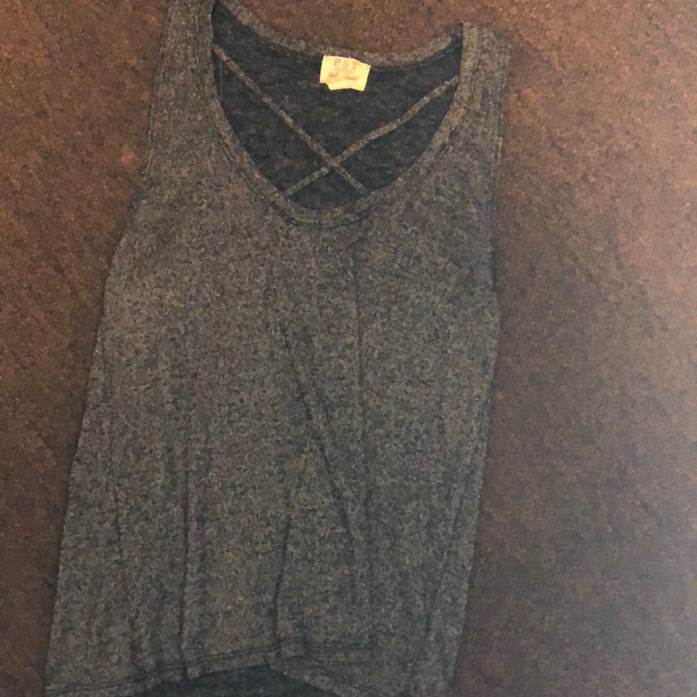 Charcoal grey tank top